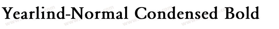 Yearlind-Normal Condensed Bold Italic字体转换